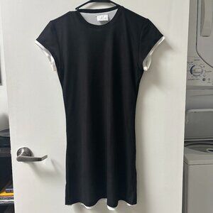 Black Fitted Tee Shirt Dress